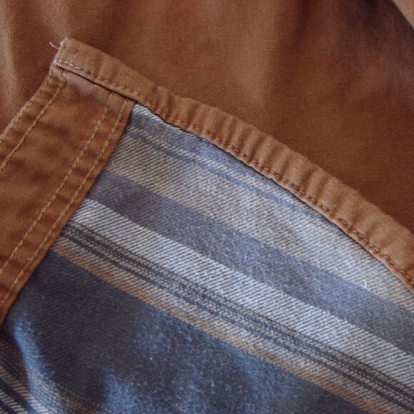 Wrangler Hooded Shirt Jacket Flannel Lined Hoodie Spice Brown Size Medium - Picture 14 of 14